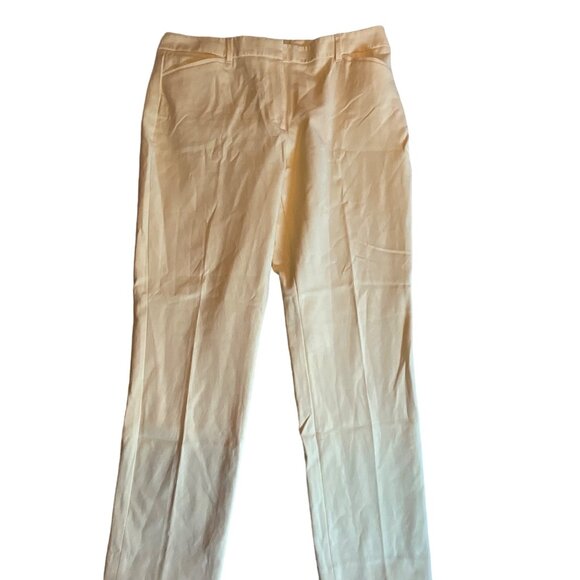 White House Black Market Light Yellow Slim Ankle Pants Size 14L‎ - Picture 1 of 6